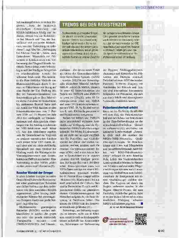 Vorschauseite 2: Spektrum an Problemkeimen wächst
