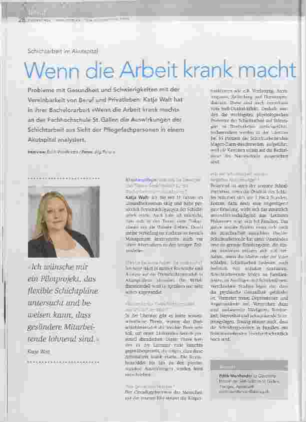 Vorschauseite 1: Wenn die Arbeit krank macht