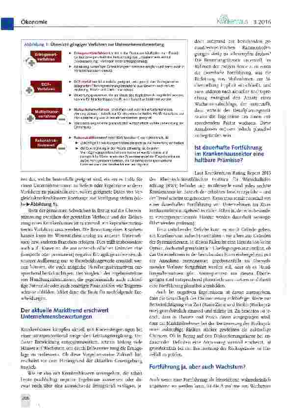 Vorschauseite 2: Krankenhausbewertung in stürmischen Zeiten