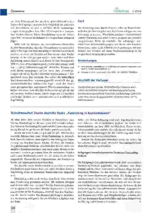 Vorschauseite 3: Krankenhausbewertung in stürmischen Zeiten