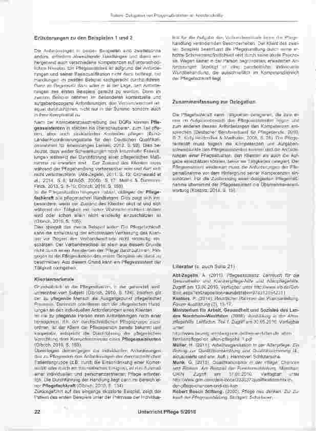 Vorschauseite 5: Delegation von Pflegemaßnahmen an Assistenzkräfte
