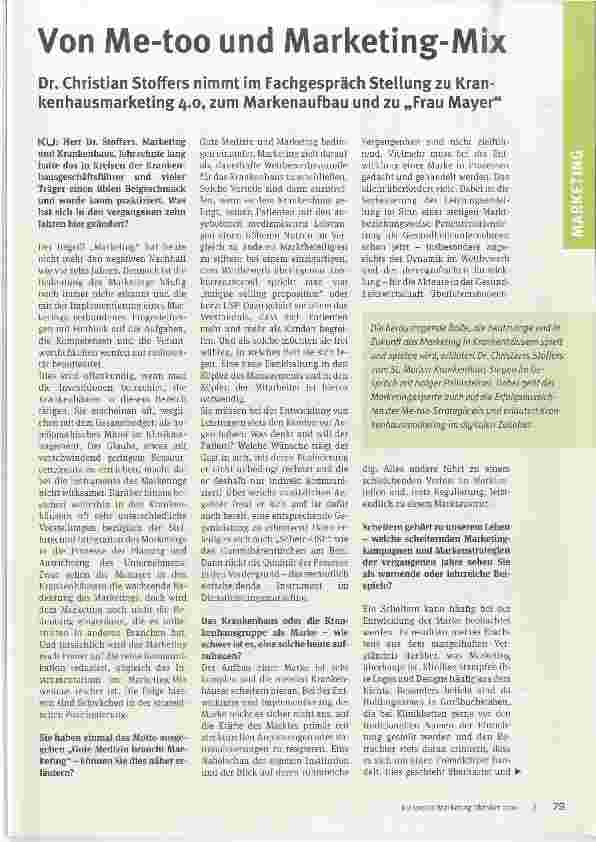 Vorschauseite 1: Von Me-too und Marketing-Mix