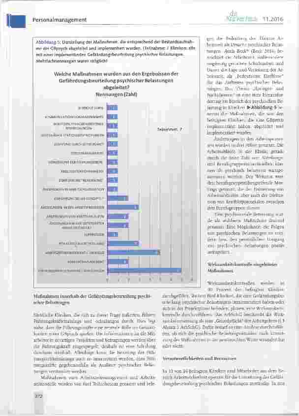 Vorschauseite 5: Gefährdungsbeurteilung psychischer Belastungen am Arbeitsplatz Klinik