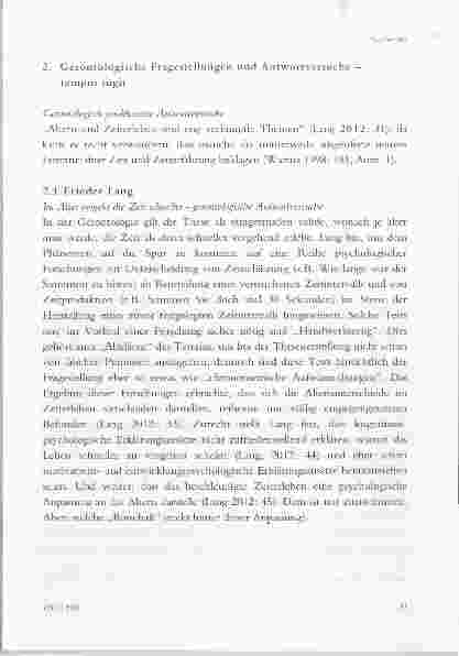 Vorschauseite 2: ZEIT. EIN BEITRAG ZUM GESPRÄCH ZWISCHEN GERONTOLOGIE UND THEOLOGIE „Die besondere Zeiterfahrung im Alter als Gotteserfahrung