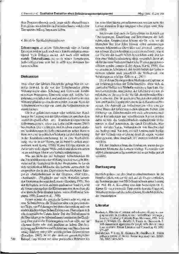 Vorschauseite 6: Resultate der qualitativen Evaluation von allfiteinem Schulungsund Bewegungsprogramm für chronischkranke ältere Menschen: Die Wirkungsweise aus der Sicht von Teilnehmenden an Diab…