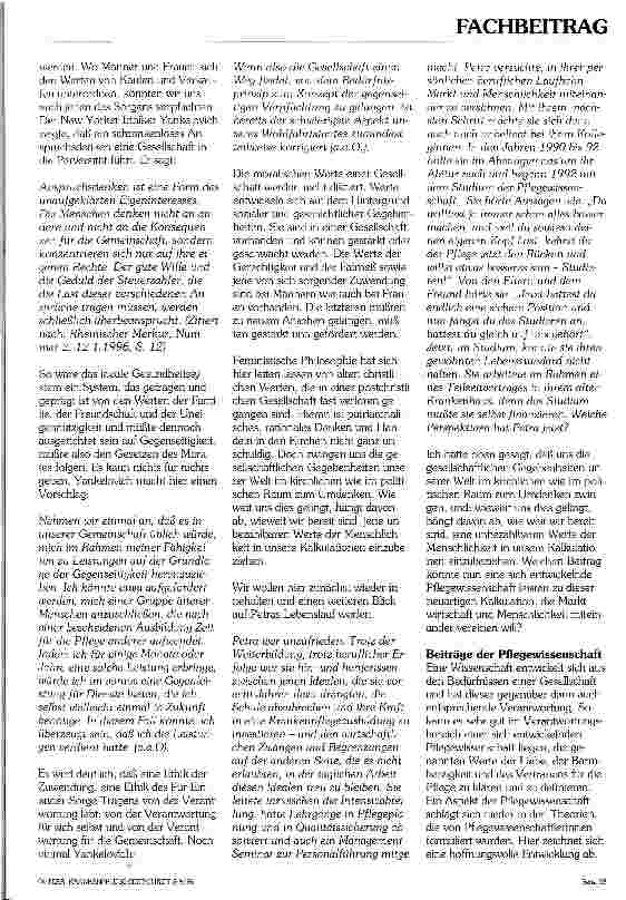 Vorschauseite 3: Pflege zwischen Mensch und Mark(t)