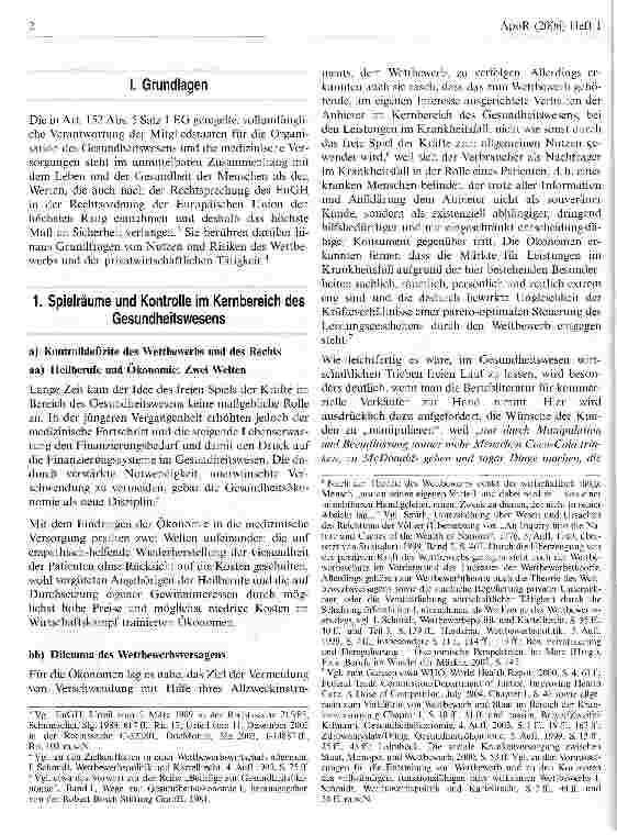 Vorschauseite 2: Fremdbesitzverbote, Corporate Governance im Gesundheitswesen und Gemeinschaftsrecht
