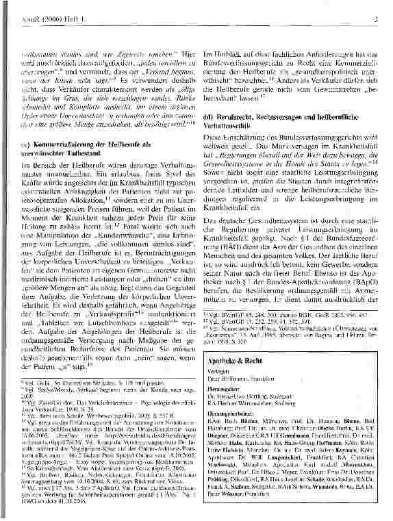 Vorschauseite 3: Fremdbesitzverbote, Corporate Governance im Gesundheitswesen und Gemeinschaftsrecht
