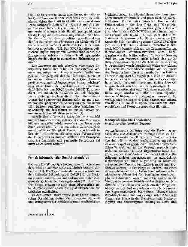 Vorschauseite 2: Expertenstandards in der PflegeWirkungsvolle Instrumente zur Verbesserung der Pflegepraxis oder von Ungewissem Nutzen?