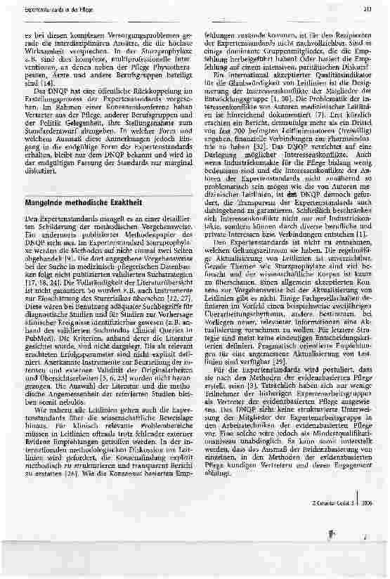 Vorschauseite 3: Expertenstandards in der PflegeWirkungsvolle Instrumente zur Verbesserung der Pflegepraxis oder von Ungewissem Nutzen?