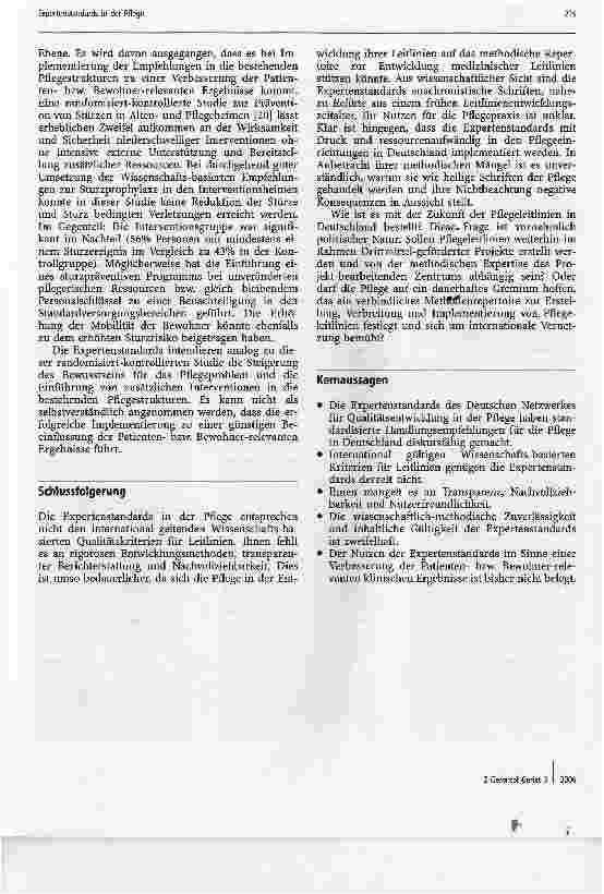 Vorschauseite 5: Expertenstandards in der PflegeWirkungsvolle Instrumente zur Verbesserung der Pflegepraxis oder von Ungewissem Nutzen?