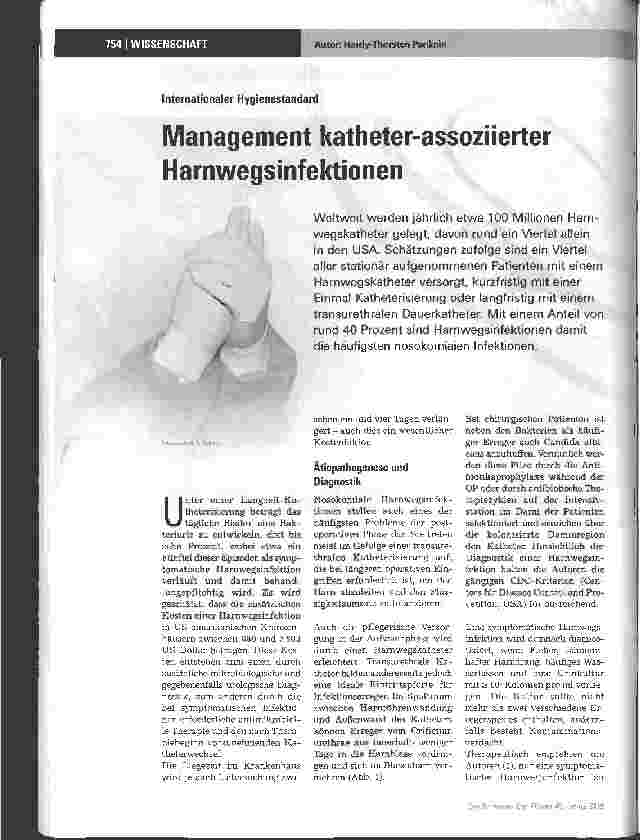 Vorschauseite 1: Management katheter-assoziierter Harnwegsinfektionen