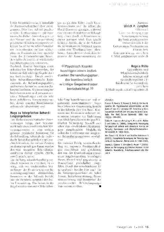 Vorschauseite 3: Kernelemente moderner psychiatrischer Versorgungsangebote