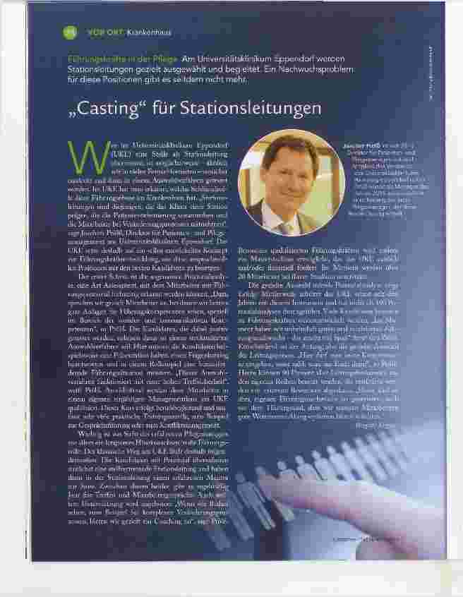 Vorschauseite 1: „Casting“ für Stationsleitungen
