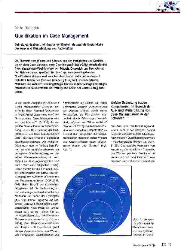 Vorschauseite 1: Qualifikation im Case Management