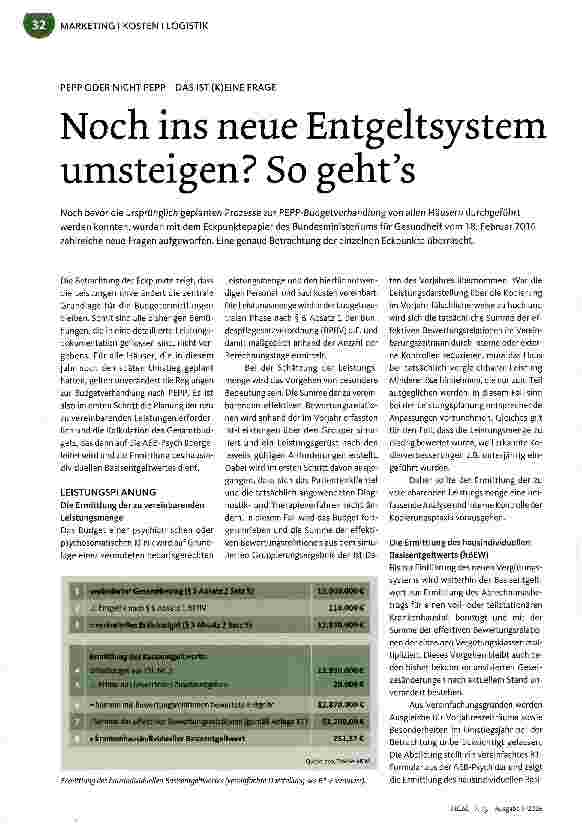 Vorschauseite 1: Noch ins neue Entgeltsystem umsteigen? So geht es