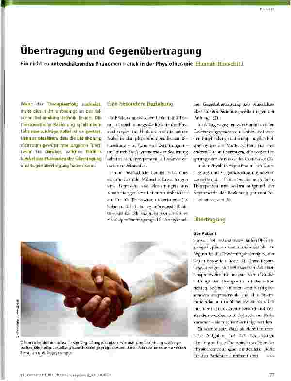 Vorschauseite 1: Übertragung und Gegenübertragung