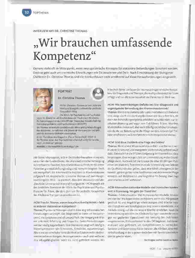 Vorschauseite 1: Wir brauchen umfassende Kompetenz