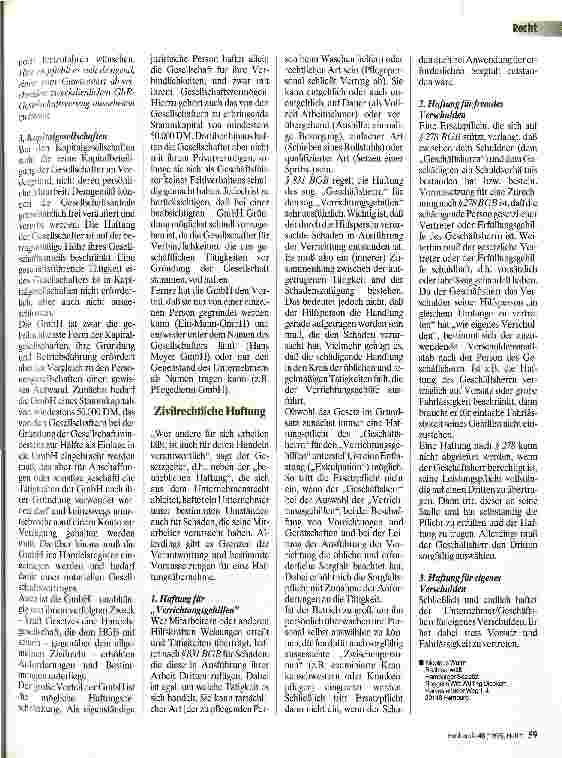 Vorschauseite 2: Juristische Ratgeber für private Pflegedienste 3. Teil