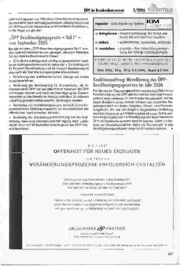 Vorschauseite 3: ÖPP im Krankenhauswesen