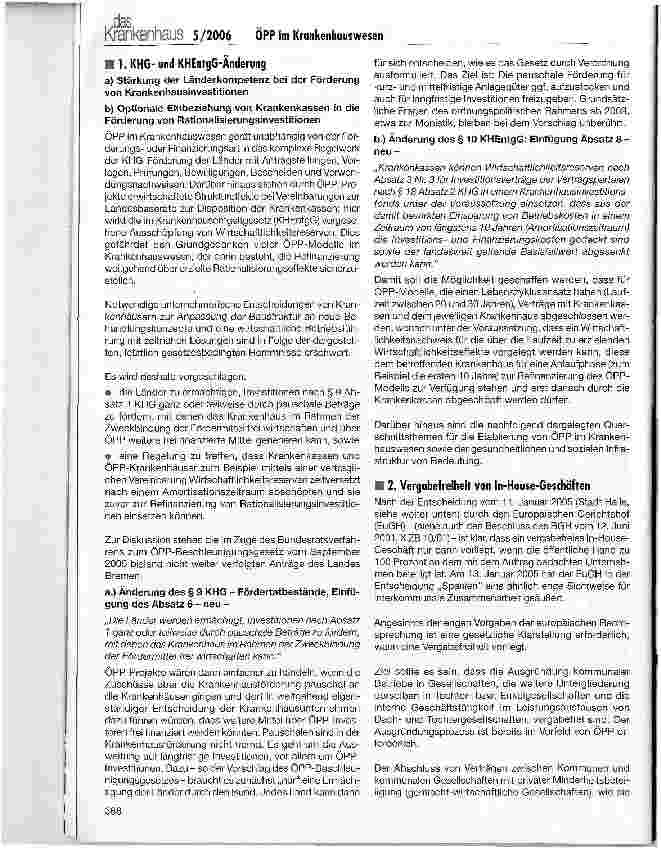 Vorschauseite 4: ÖPP im Krankenhauswesen