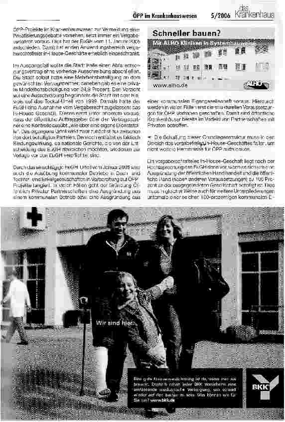 Vorschauseite 5: ÖPP im Krankenhauswesen