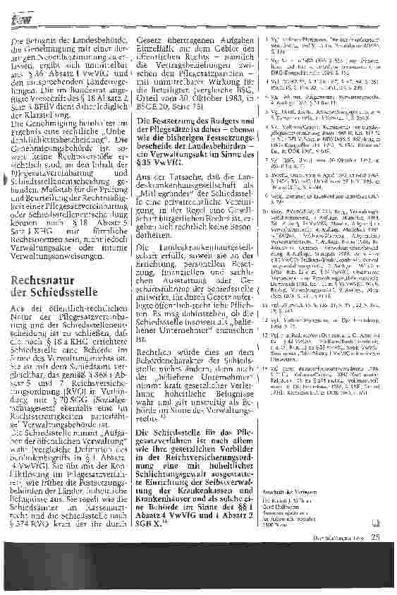 Vorschauseite 5: Die Rechtsnatur der Schiedstelle Und ihrer Entscheidungen im Pflegesatzverfahren