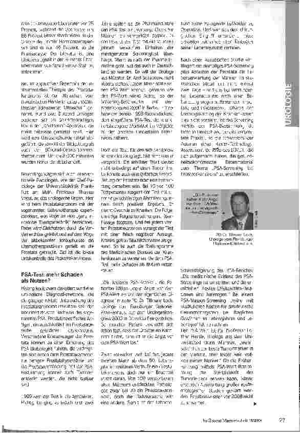 Vorschauseite 2: Wir kreieren Kranke - Das Prostatakarzinom: Diagnostischer Overkill?