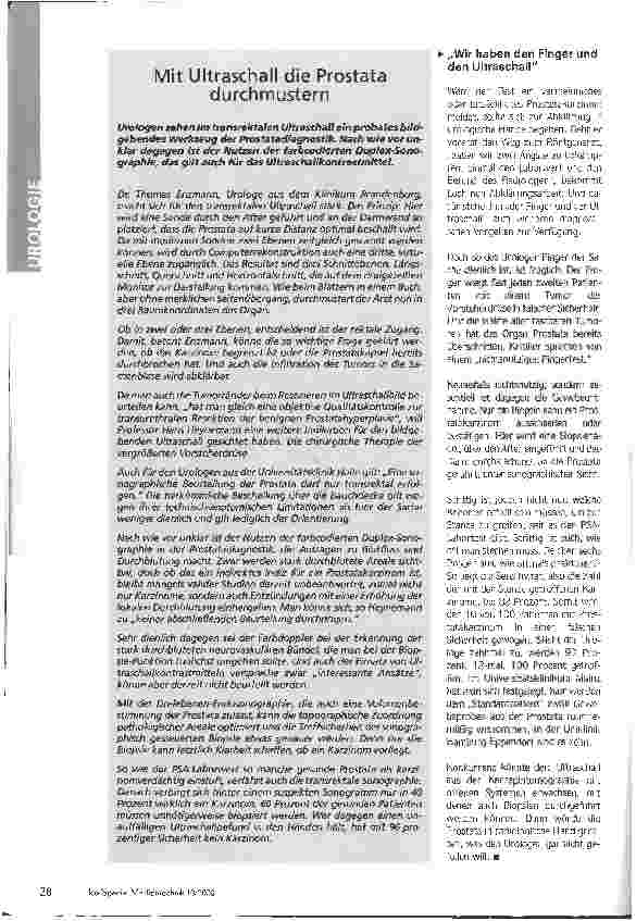 Vorschauseite 3: Wir kreieren Kranke - Das Prostatakarzinom: Diagnostischer Overkill?