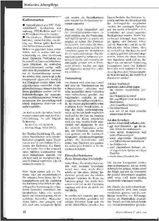 Vorschauseite 2: Katheterisieren: Eine Anleitung für die Praxis