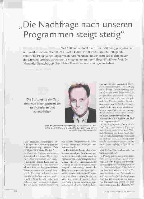 Vorschauseite 1: Die Nachfrage nach unseren Programmen steigt stetig
