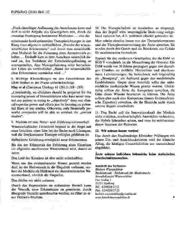 Vorschauseite 3: Die Behinderung des medizinischen Fortschritts durch das Recht Das Ende der Illusion von der Therapiefreiheit