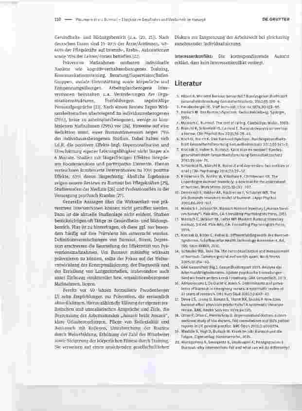Vorschauseite 3: Burnout - Einigkeit im Empfinden und Unklarheit im Konzept