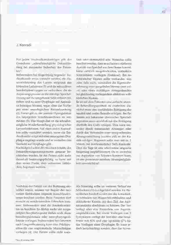 Vorschauseite 1: Dekanülierungsmanagement bei dysphagischen Patienten