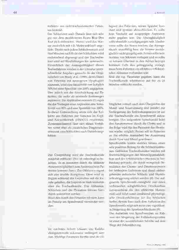 Vorschauseite 2: Dekanülierungsmanagement bei dysphagischen Patienten