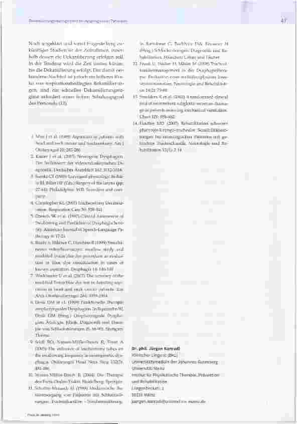Vorschauseite 5: Dekanülierungsmanagement bei dysphagischen Patienten