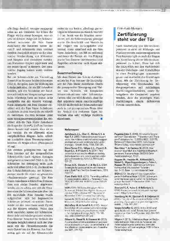 Vorschauseite 4: Die postoperativen Schmerzen im Visier