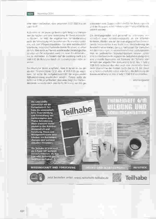 Vorschauseite 4: Stellungnahme des Deutschen Vereins zum Gesetzentwurf der Bundesregierung eines Gesetzes zur Stärkung der Teilhabe und Selbstbestimmung von Menschen mit Behinderungen (Bundesteilh…