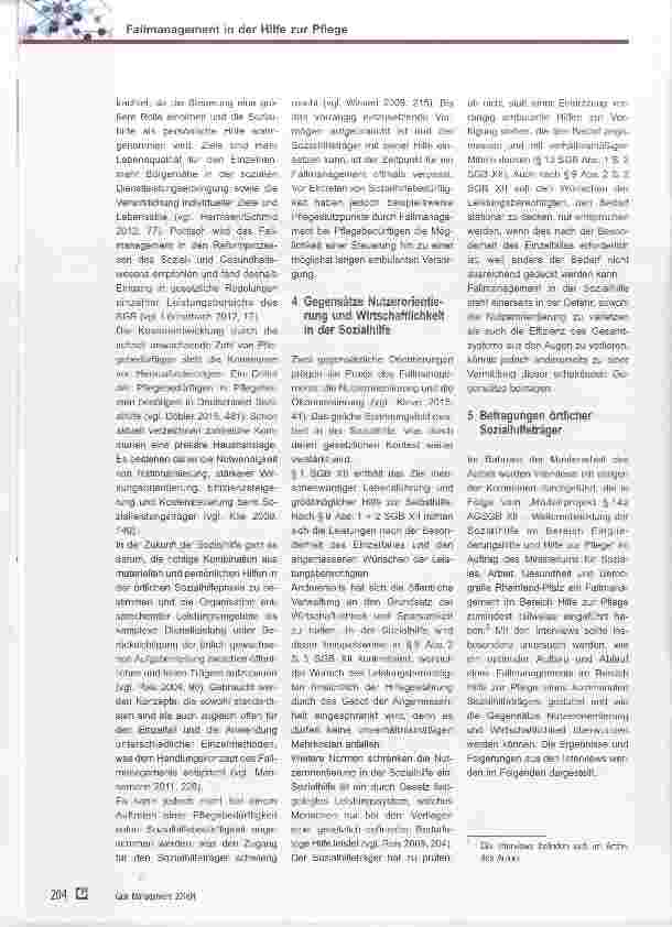 Vorschauseite 2: Fallmanagement in der Hilfe zur Pflege als Steuerungsmöglichkeit örtlicher Sozialhilfeträger