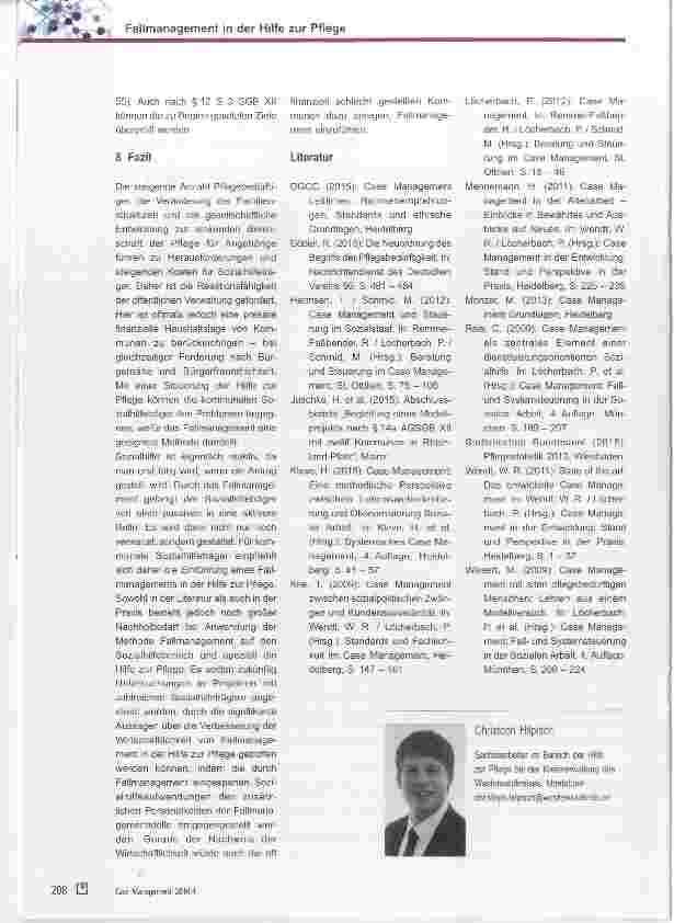 Vorschauseite 6: Fallmanagement in der Hilfe zur Pflege als Steuerungsmöglichkeit örtlicher Sozialhilfeträger