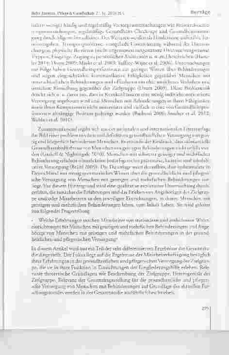 Vorschauseite 3: Anforderungen und Herausforderungen an gesundheitliche und pfiegerische Versorgung von Menschen mit Behinderungen in Einrichtungen der Eingliederungshilfe