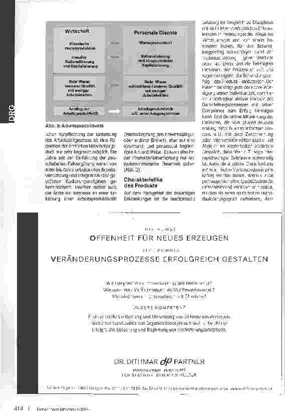 Vorschauseite 3: Das ökonomische DilemmaPersonenbezogene Dienstleistungen unter DRG-Bedingungen am Beispiel der Betreuung krebskranker Patienten