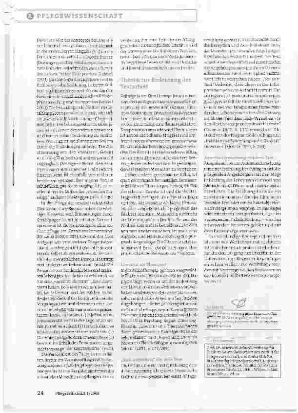 Vorschauseite 4: Demenz als Thema in der Literatur:Durch den Text zur Person