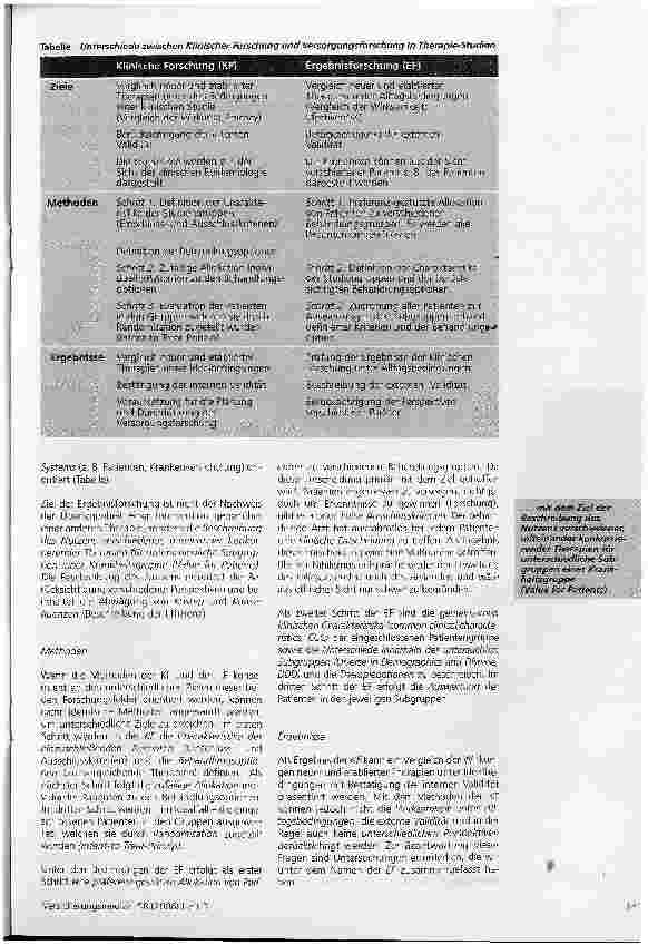 Vorschauseite 4: Die Bedeutung der Ergebnisforschung für die Krankenversicherung