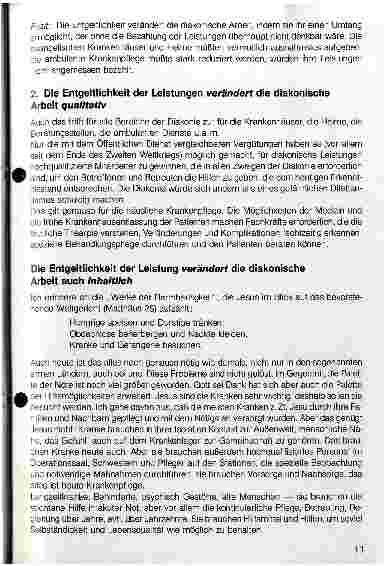 Vorschauseite 2: Verändert die Entgeltlichkeit der Leistung die Diakonische Arbeit?