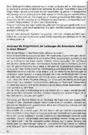 Vorschauseite 3: Verändert die Entgeltlichkeit der Leistung die Diakonische Arbeit?
