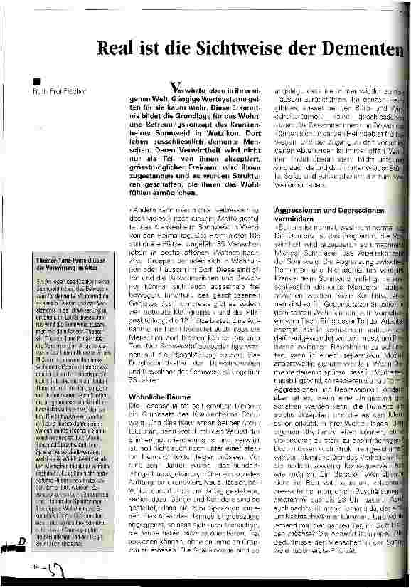 Vorschauseite 1: Real ist die Sichtweise der Dementen