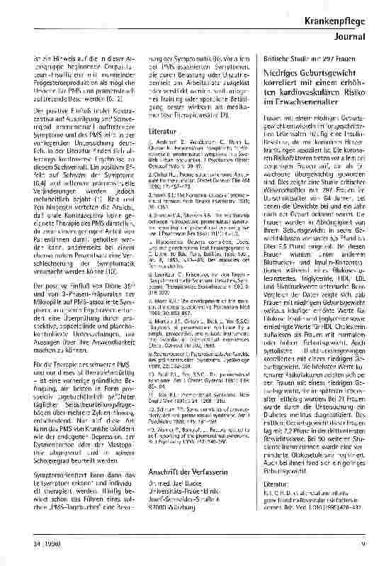 Vorschauseite 5: Zyklusabhängige Symptome beim weiblichen Personal an einem Universitätsklinikum