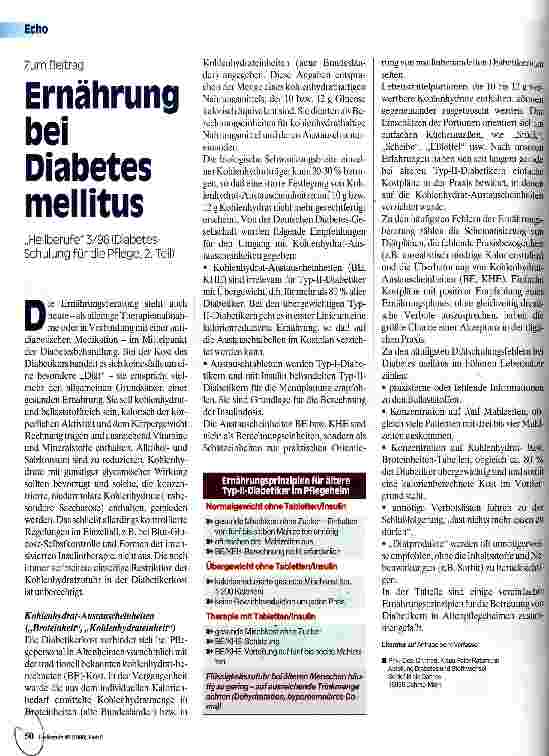 Vorschauseite 1: Ernährung bei Diabetes
