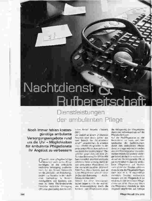 Vorschauseite 1: Nachtschicht & Rufbereitschaft